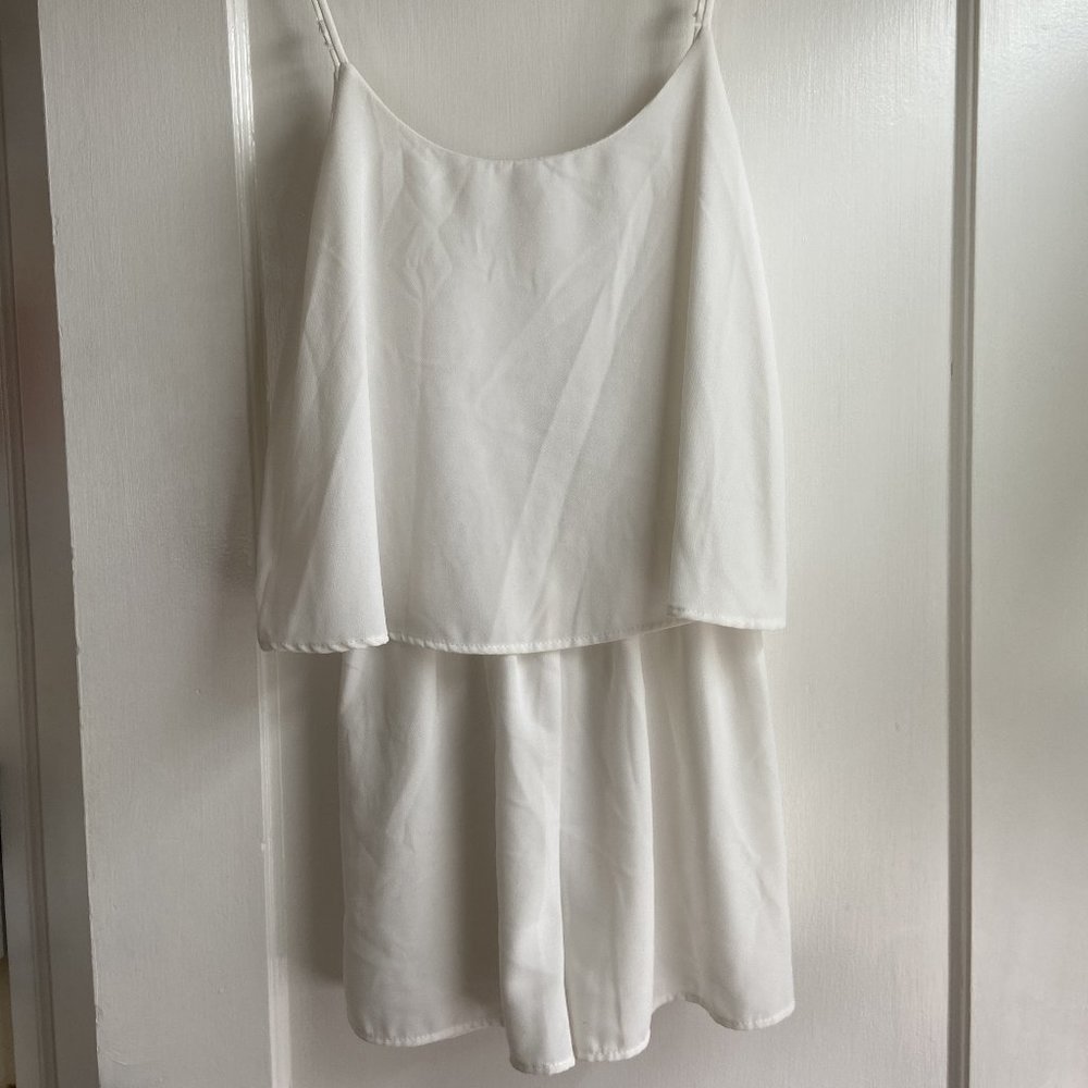 Everly Romper, White, SMALL